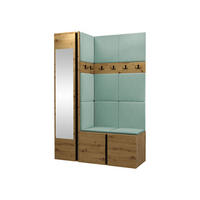GARDEROBEN-SET Orion X - Eiche Artisan/Mintgrün, Holzwerkstoff/Kunststoff (124/186/46cm) - MIRJAN24