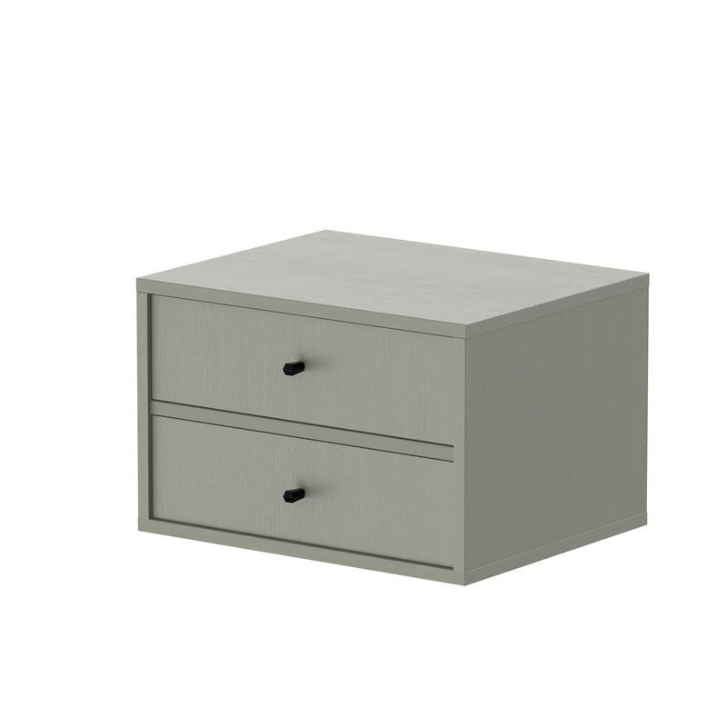 NACHTSCHRANK FLOW 52/41/35 cm Eukalyptus - Hellgrün, Holzwerkstoff/Metall (52/35/41cm) - Idohome