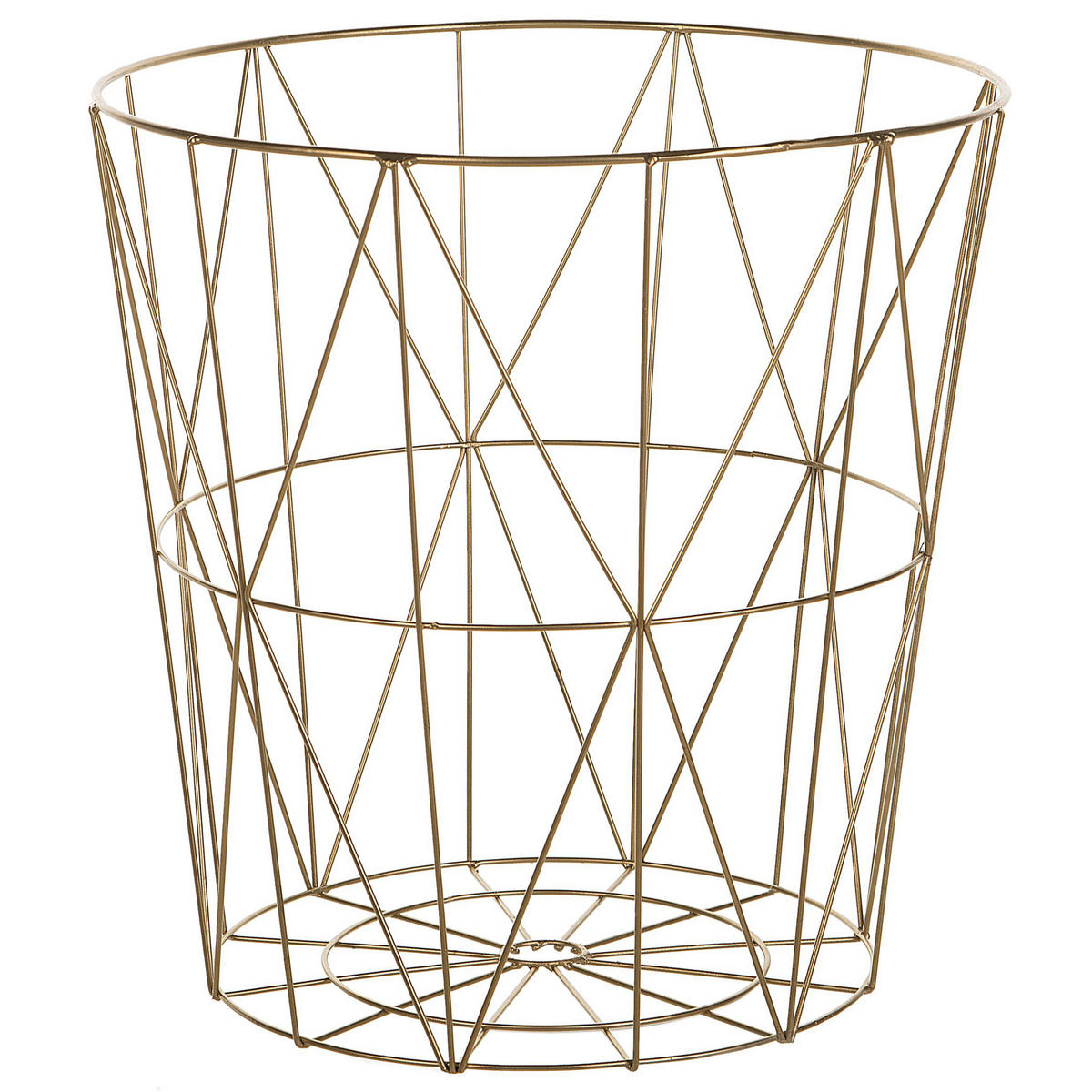 BEISTELLTISCH gold/heller Holzfarbton 40 cm Lanark - Hellbraun/Goldfarben, Holzwerkstoff (40/40/40cm) - Beliani