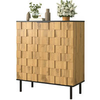 SCHUHSCHRANK 80/91,5/35 cm Natur aus Spanplatte mit höhenverstellbaren Fächern - Naturfarben, Holzwerkstoff (80/91/35cm) - OKMYHOME