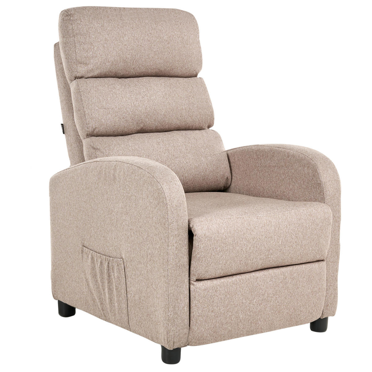 FERNSEHSESSEL Stoff Taupe Otus - Taupe, Textil (67/75/89cm) - Beliani