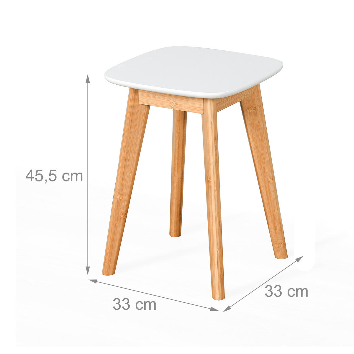 2XESSZIMMERHOCKER - Multicolor, Holz/Holzwerkstoff (33/45.5/33cm) - Relaxdays