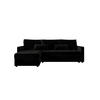 ECKSOFA MOS L BIS Itaka 15 Links mit Schlaffunktion - Schwarz, Textil (220/143cm) - Bedante