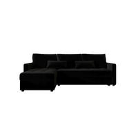 ECKSOFA MOS L BIS Itaka 15 Rechts mit Schlaffunktion - Schwarz, Textil (220/143cm) - Bedante