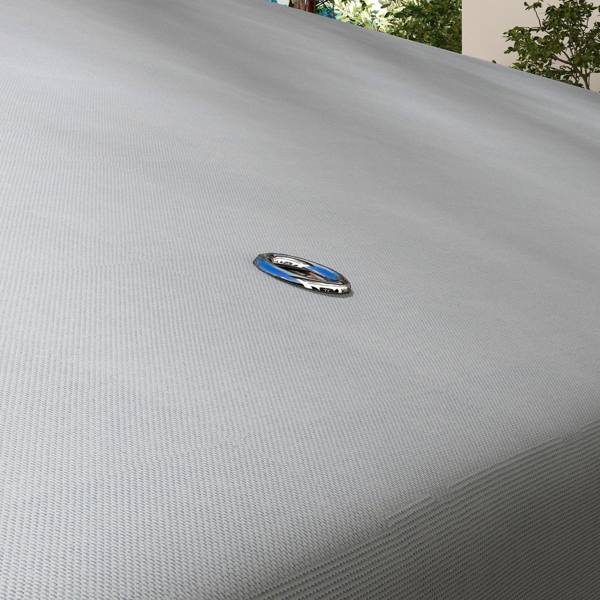 ERSATZDACH DE-12633 400/300 cm 170 g/m² mit Belüftung Hellgrau - Hellgrau, Textil (300/1/400cm) - ComfortXL