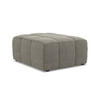 POUF Bouclé Stoff Grau - Schwarz/Grau, Holzwerkstoff/Kunststoff (75/41/90cm) - Makamii