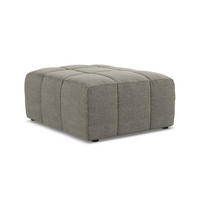 POUF Bouclé Stoff Grau - Schwarz/Grau, Holzwerkstoff/Kunststoff (75/41/90cm) - Makamii