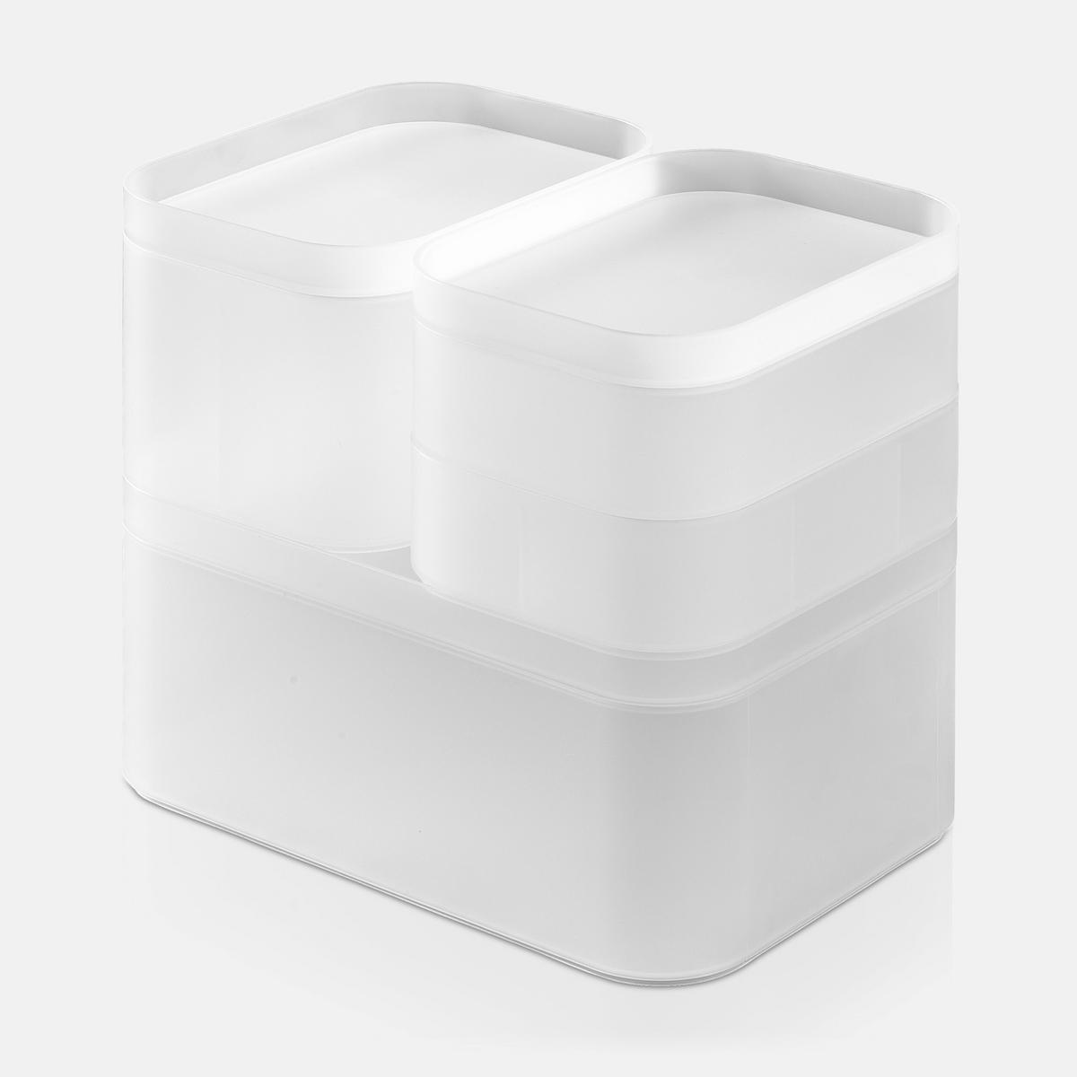ORGANIZER-SET, 7-TEILIG COSMETIC - Transparent, Kunststoff (15/21/22cm) - MÖVE