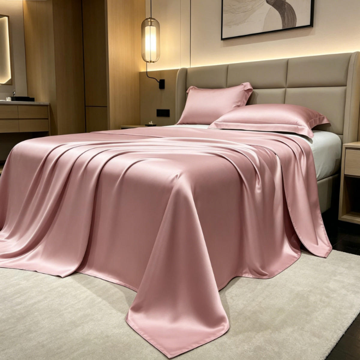 BETTWÄSCHE,ROSA, Eisseidenstoff, 230 x 160 cm - Rosa, Textil (160/230cm) - Weltevree