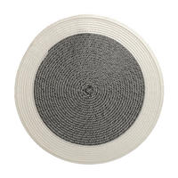 TISCHSET Lisena, Durchmesser 38cm, Rund Platzmatte, Platzdeckchen Telleruntersetzer für Dekorative Tisch, Esszimmer, Restaurant - Weiß, Kunststoff (38cm) - home&you