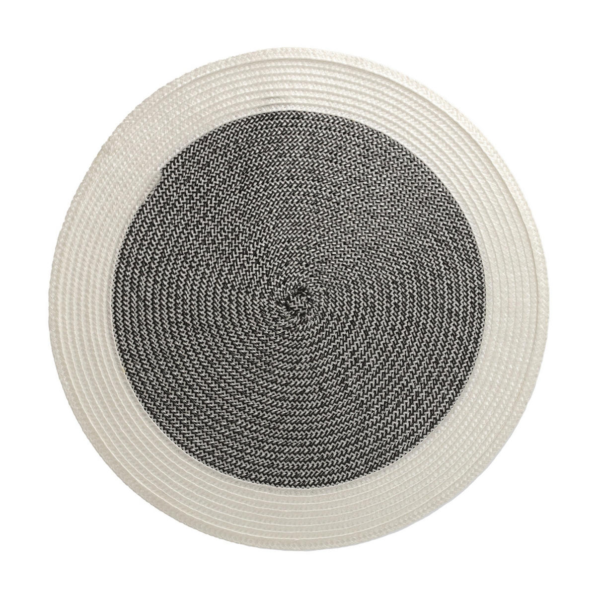 TISCHSET Lisena, Durchmesser 38cm, Rund Platzmatte, Platzdeckchen Telleruntersetzer für Dekorative Tisch, Esszimmer, Restaurant - Weiß, Kunststoff (38cm) - home&you