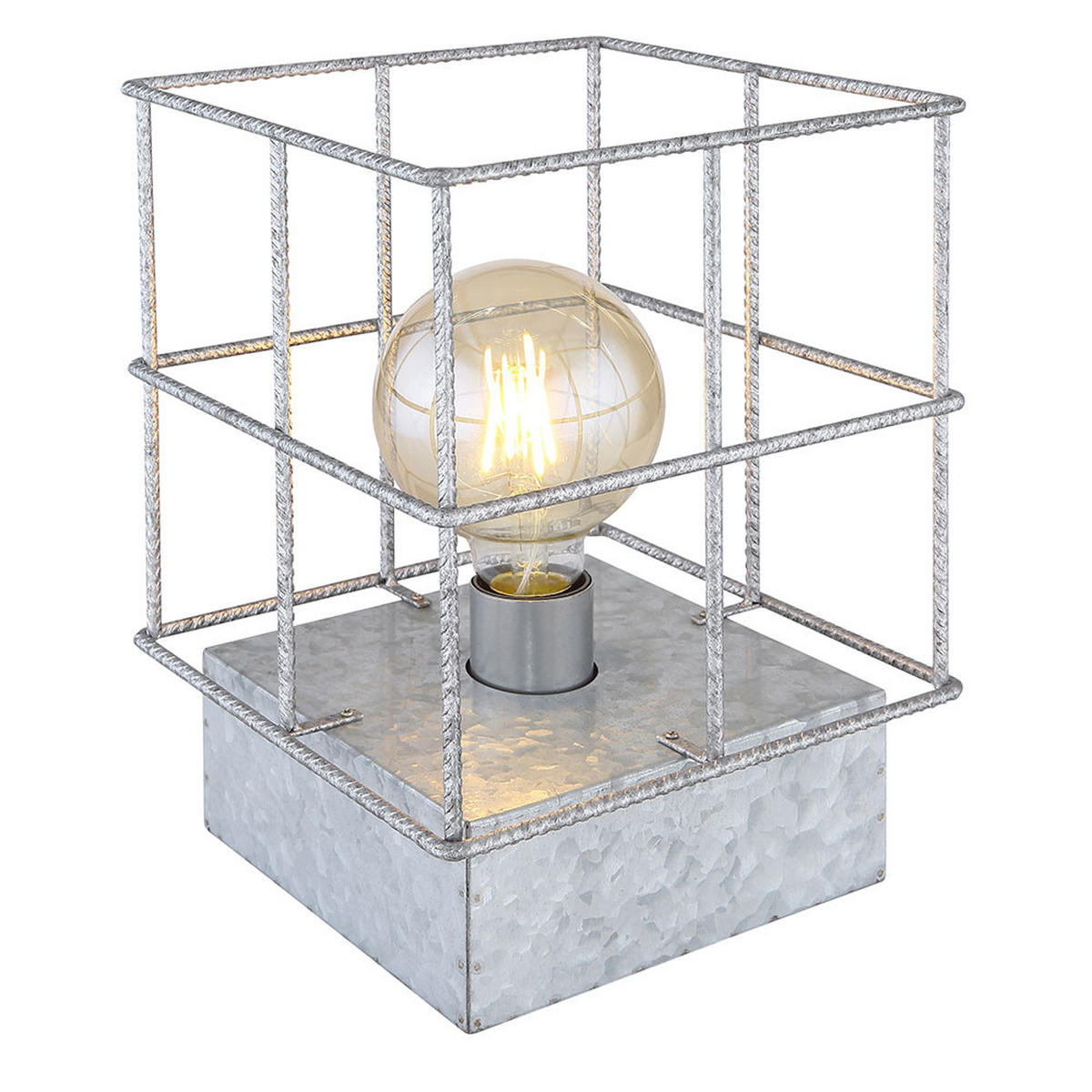 TISCHLEUCHTE MERRIL Silber Metall - Silberfarben, Metall (20/20/25cm) - Globo Lighting