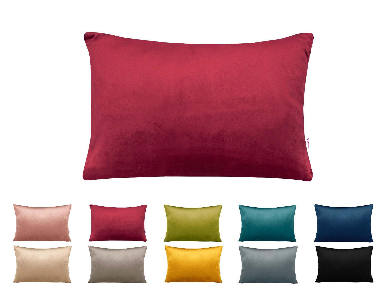 KISSENHÜLLE Samt&Sonders karmin-rot 25/35 cm - Rot, Textil (25/35cm) - beties Heimtextil