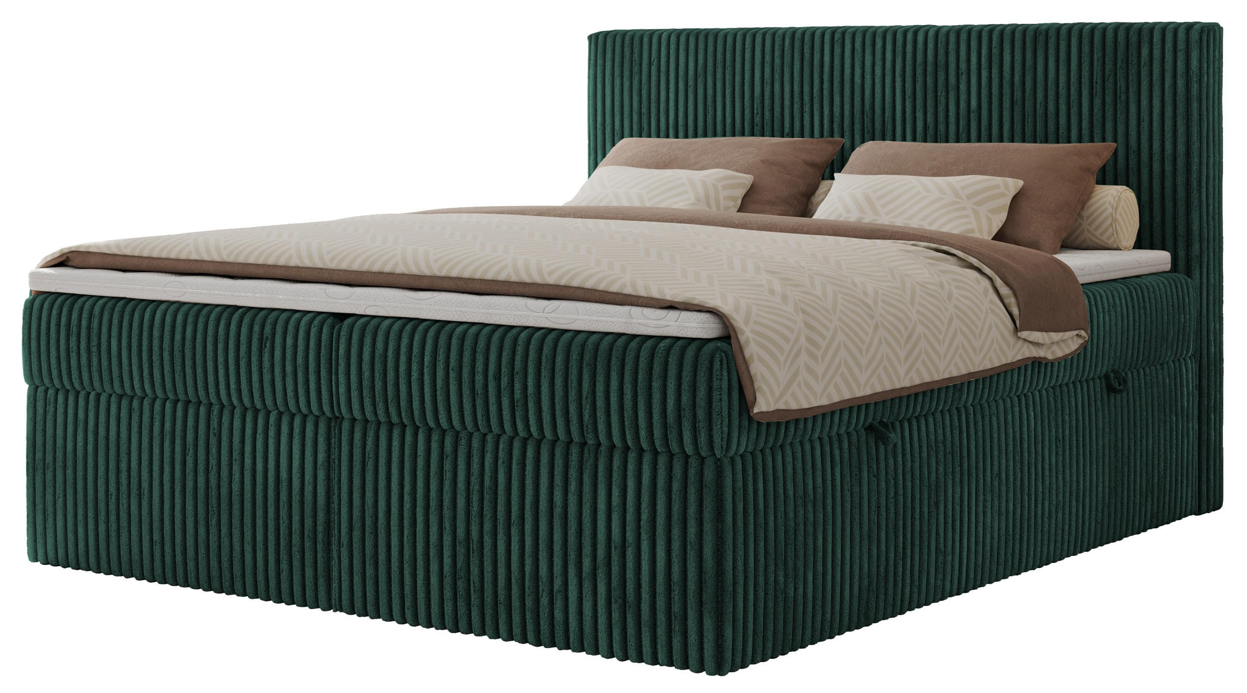 BOXBETT TILIANO 200/200 - Dunkelgrün Cord - H3 - Dunkelgrün, Textil (200/200cm) - MKS