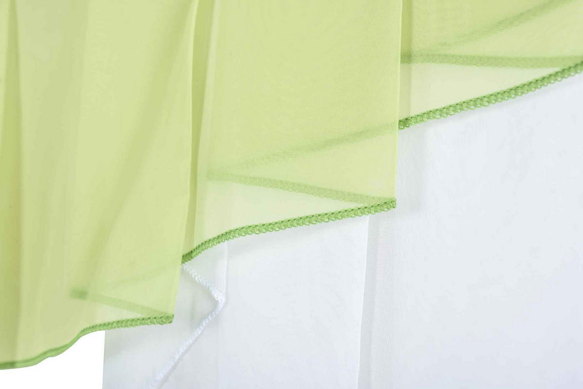 SCHEIBENGARDINE MEIßEN 100x100 cm Apfelgrün - Grün, Textil (100/100cm) - Gardinenbox