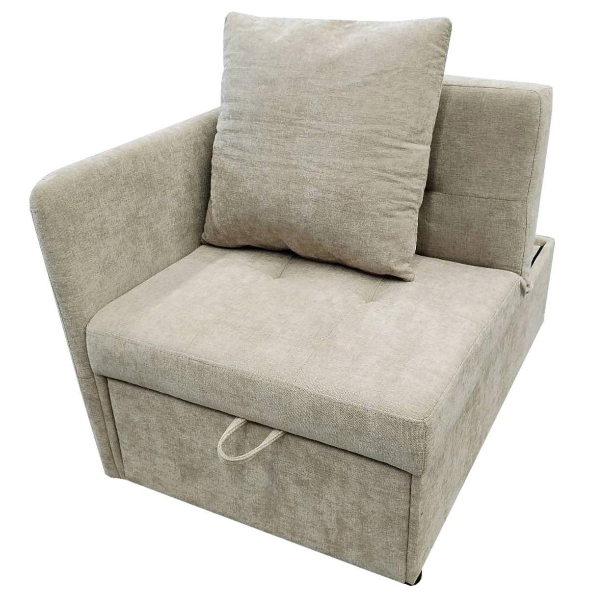 SCHLAFSOFA 3-in-1 Leinenstoff mit 5-fach verstellbarer Rückenlehne Beige 177/68/65 cm - Beige, Textil (68/65/177cm) - Redom