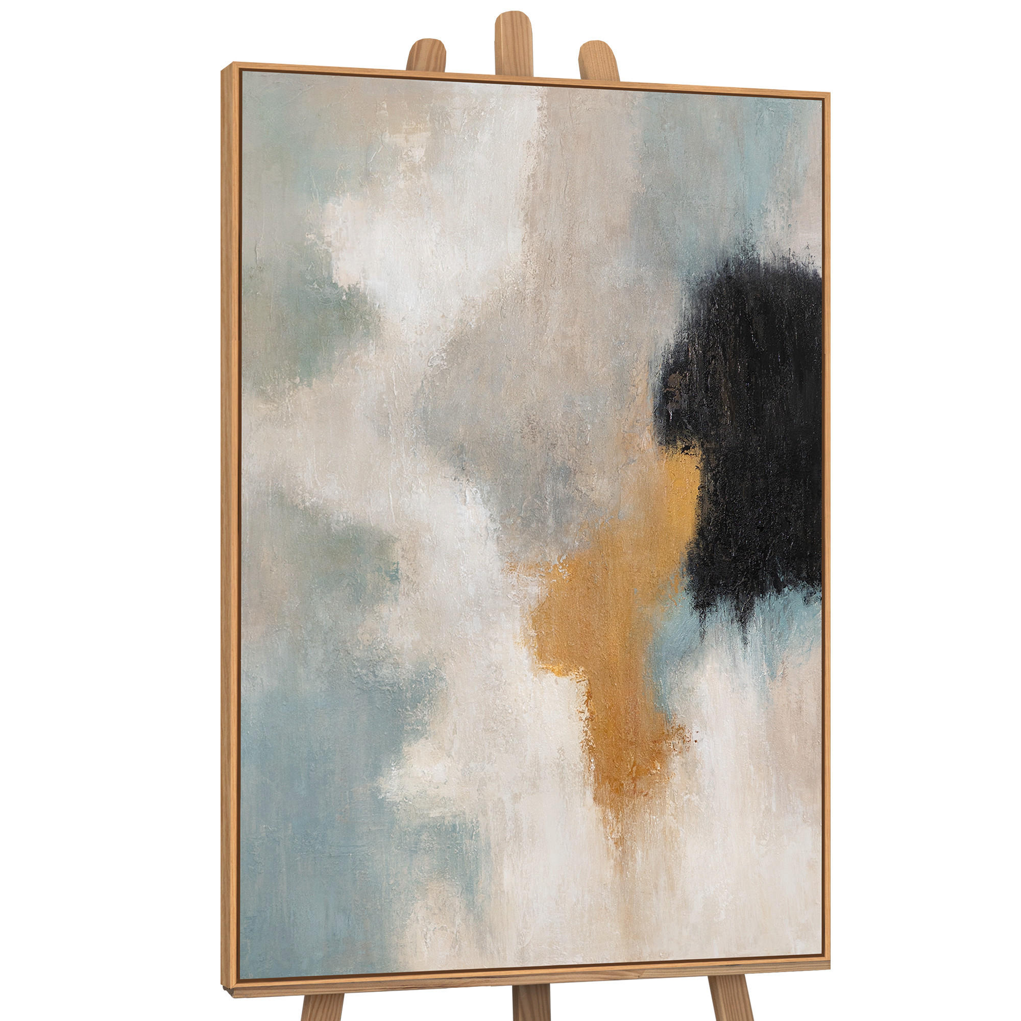 GEMÄLDE Lichtübergänge Schattenfugenrahmen Eichefarben 140x100 cm - Eichefarben, Holz (140/100cm) - YS-art gallery