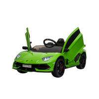 ELEKTROAUTO Lamborghini Aventador SVJ grün EVA-Reifen, Kunstledersitz, 2x 35 Watt Motoren, 12V 7Ah Akku, Radio - Grün, Kunststoff (123/66/45cm) - Es-Toys