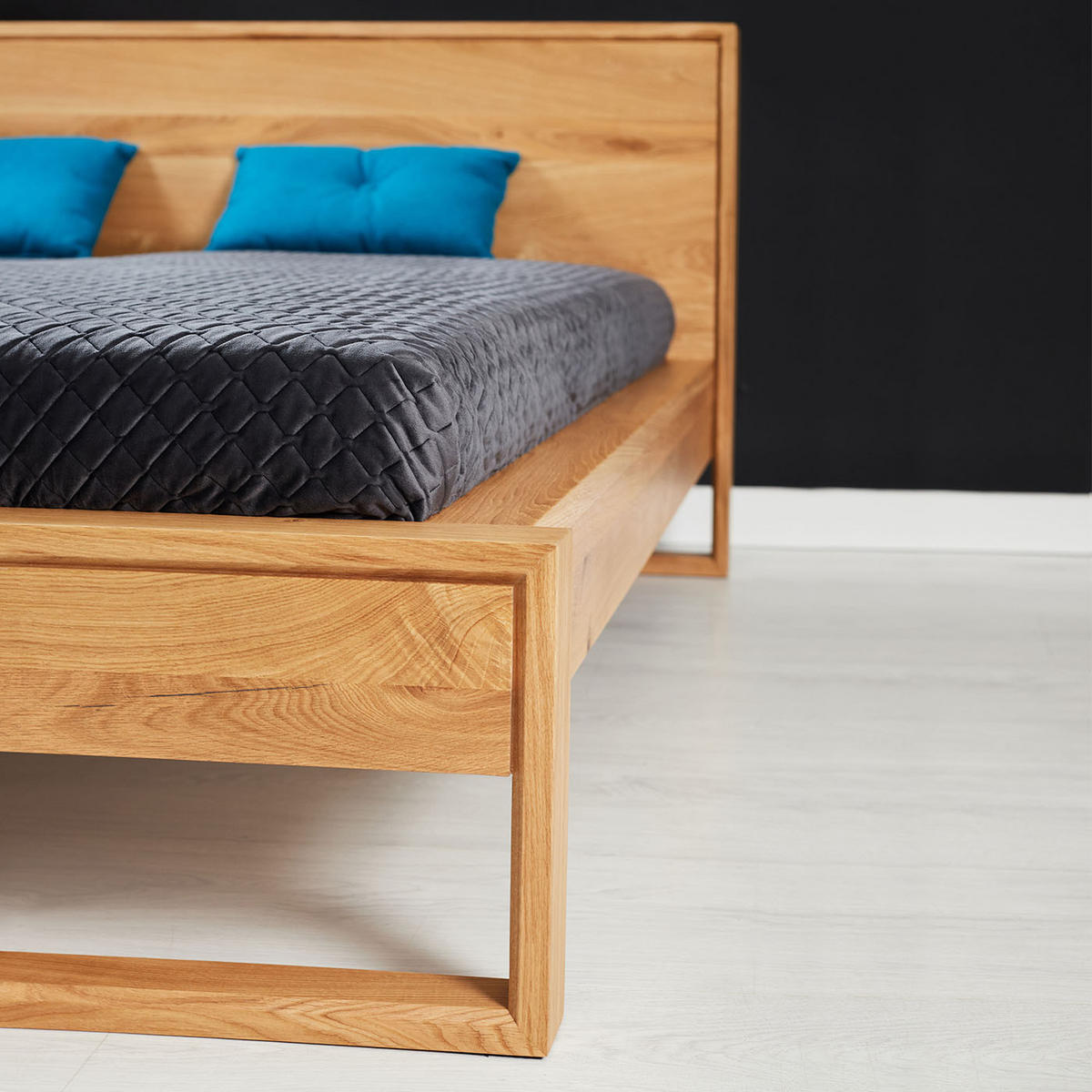 MASSIVHOLZBETT Modena aus Eiche 200x220 cm - Eichefarben/Naturfarben, Holz (200/220cm) - Danzz