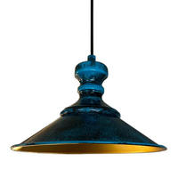 PENDELLEUCHTE Ferh 35/20 cm - Goldfarben/Dunkelblau, Metall (20/35/20cm) - Bamyum