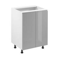 UNTERSCHRANK – 60 cm – D60 – Velmora – Grau - Grau, Holzwerkstoff (60/82/47cm) - ROYAL24_MARKT