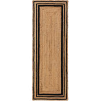 JUTELÄUFER Jutta Schwarz 70x200 cm - Schwarz, Textil (70/200cm) - benuta Pure