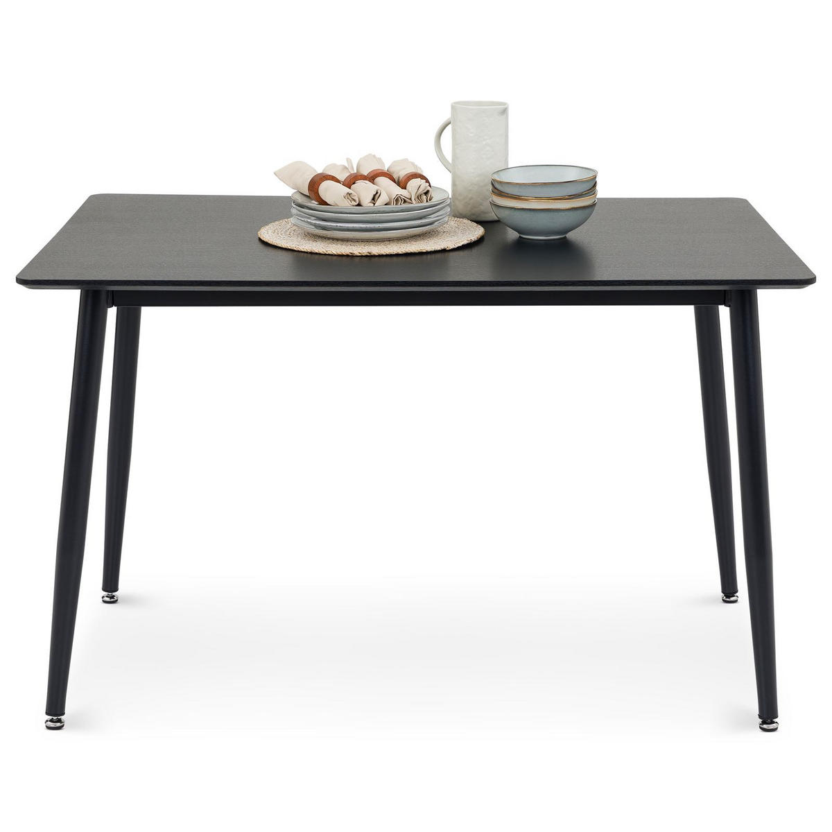 ESSGRUPPE NORA AZUL 5er Set schwarz - Schwarz, Holzwerkstoff/Metall - IDIMEX