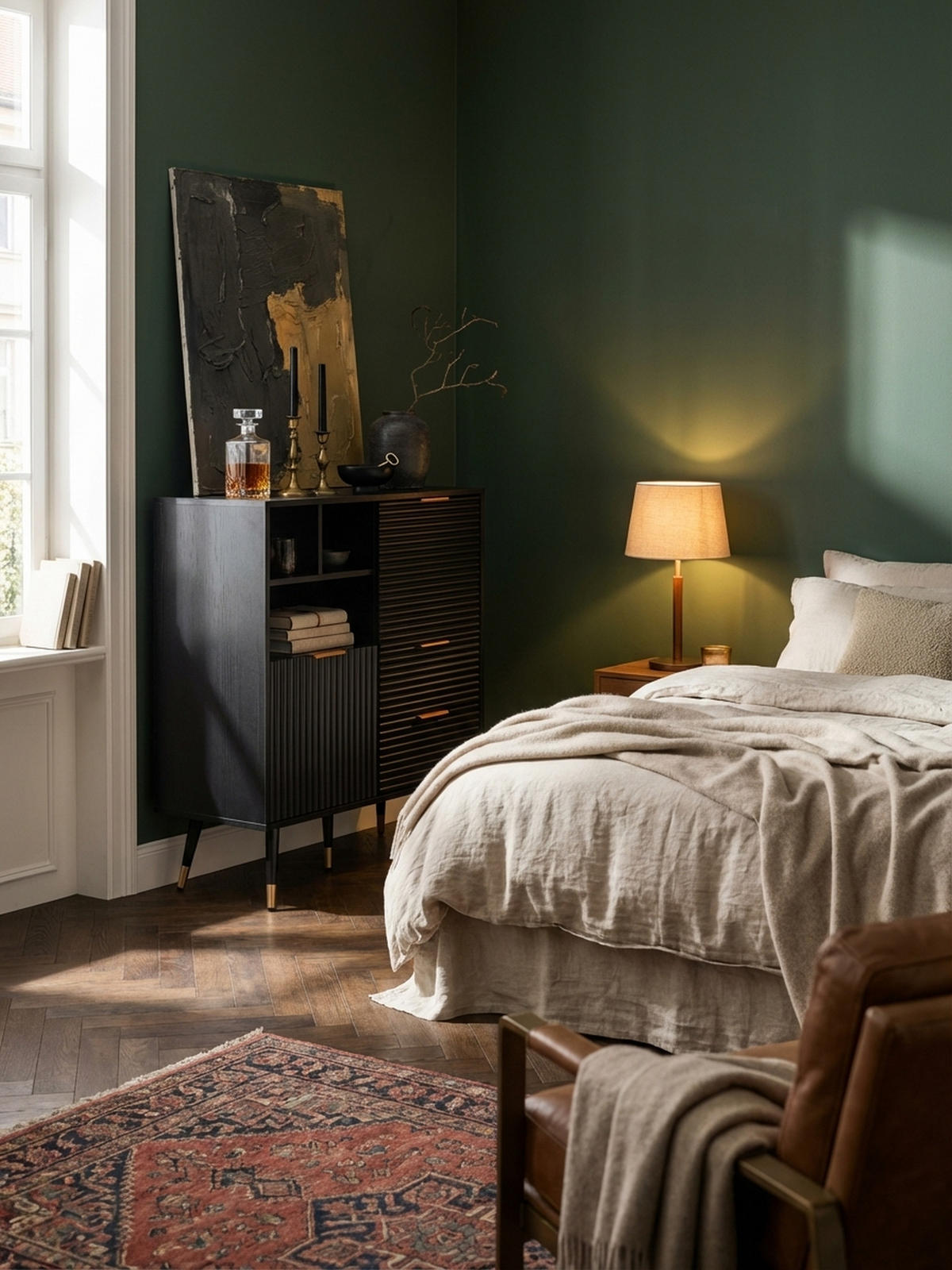 SIDEBOARD – Schwarz/Eiche-Dekor, 77x97x40 cm, mit Türen, Schubladen, Regal, Metallbeine - Goldfarben/Schwarz, Holzwerkstoff/Metall (77/97/40cm) - KADIMA DESIGN