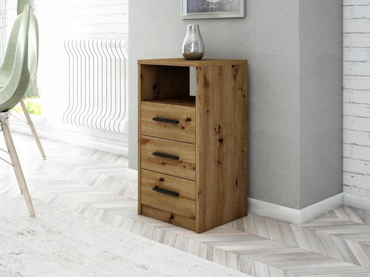 Thumbnail - Matkam Möbel Kommode, Eiche Artisan, Holzwerkstoff, 40x75x35 cm, Wohnzimmer, Kommoden & Sideboards, Kommoden