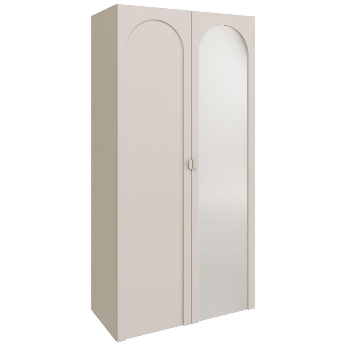 KLEIDERSCHRANK Arkadia Kaschmirgrau mit Spiegel 100 cm - Taupe, Holzwerkstoff (100/200/53cm) - Selsey