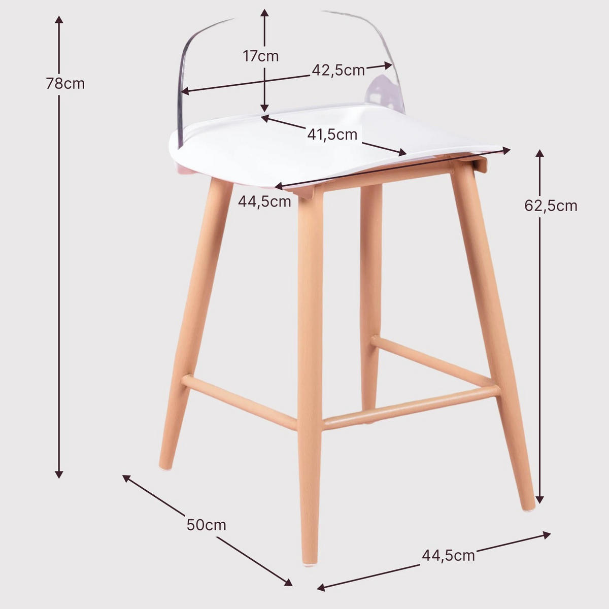 HOCKER Kunststoff Grau - Grau, Kunststoff (45/78/50cm) - Nest Dream