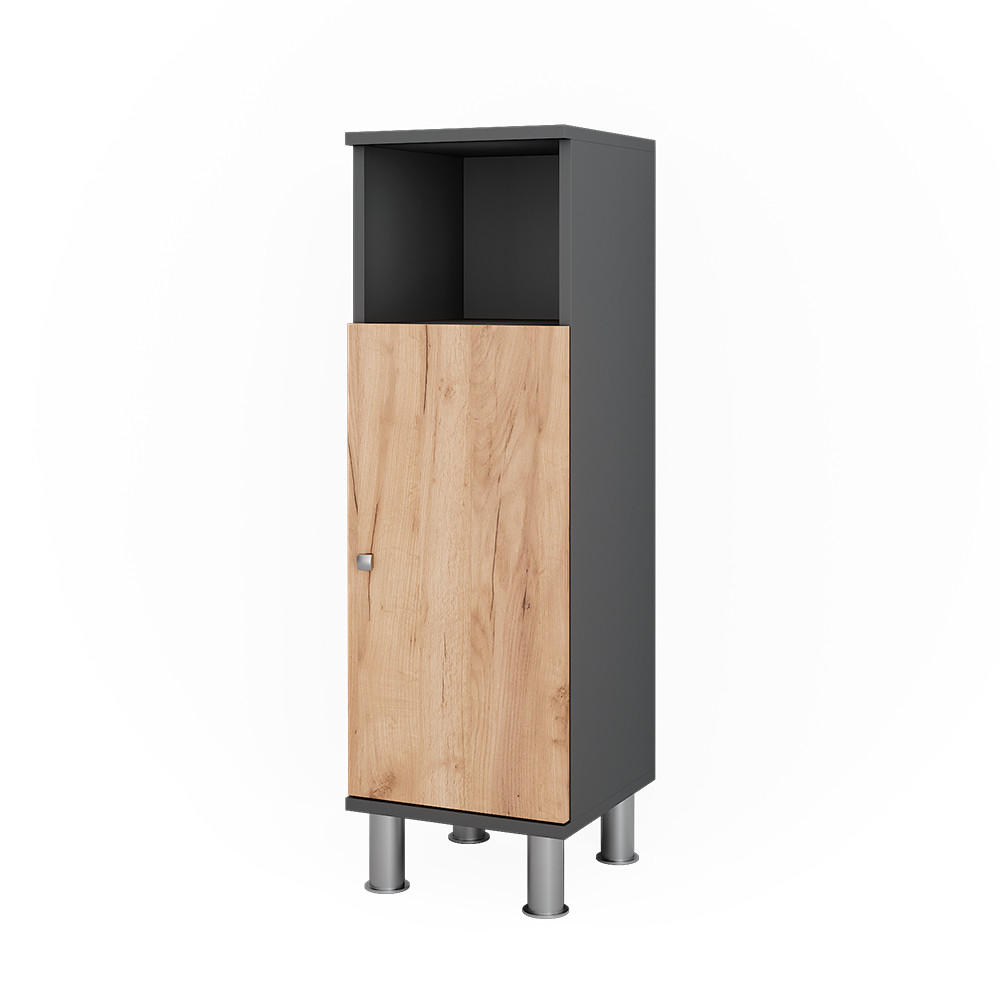 MIDISK&Aring;P Fynn Antracit/Goldkraft ek 30x95 cm Antracit, Honungsek 95/30/30 cm