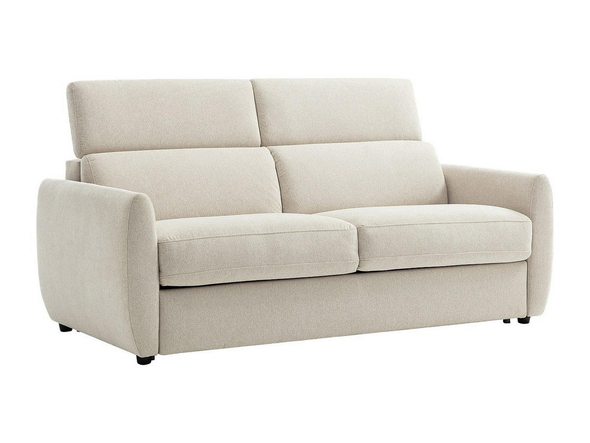 3-SITZER-SCHLAFSOFA mit Schlaffunktion aus beigem Stoff SOVALI - Beige, Textil (191/83.5/224cm) - Vente-Unique