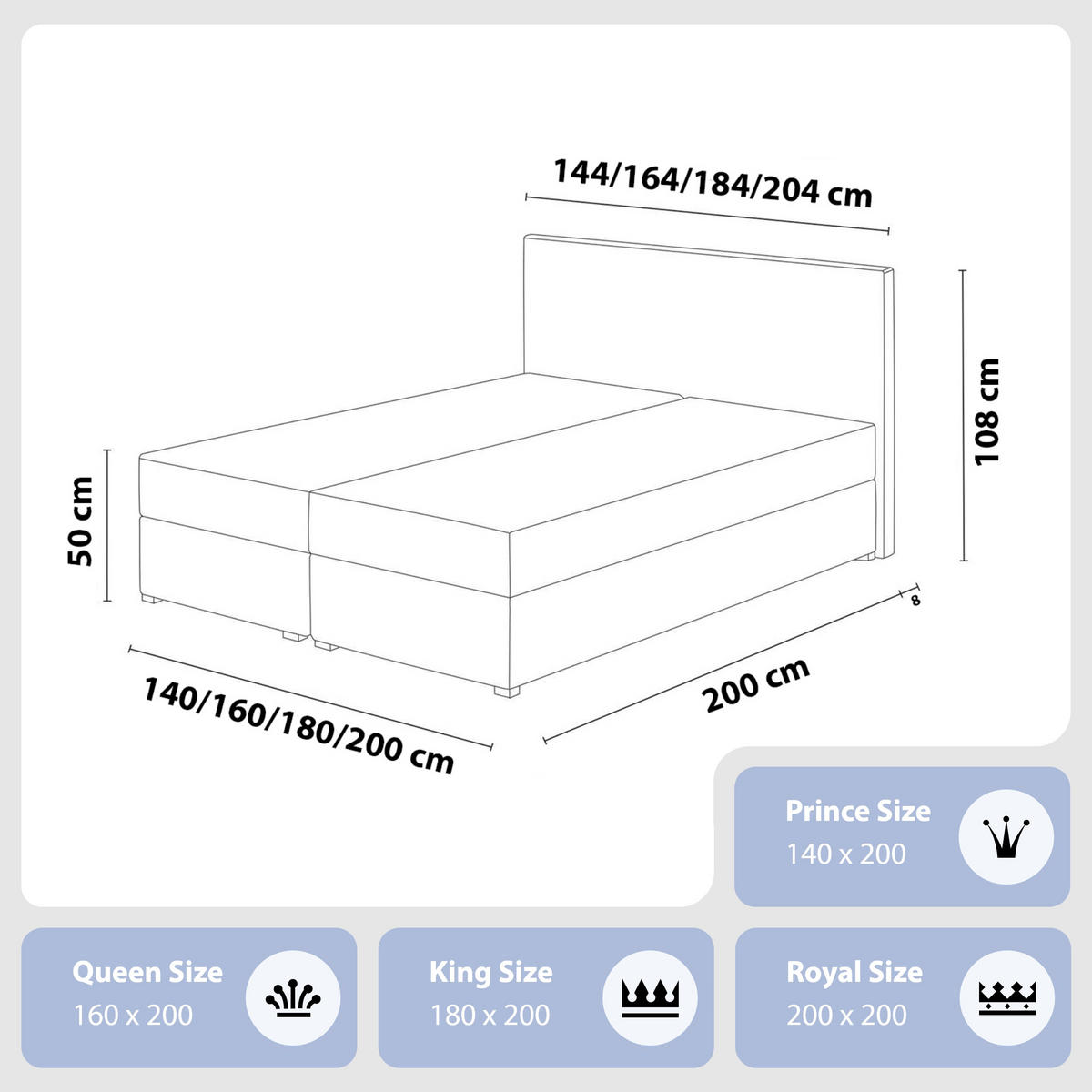 BOXBETT Doppelbett Corino Beige 140x200 cm - Beige, Naturmaterialien (200/144/103cm)