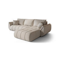 ECKSOFA Misato In Wind - Beige, Holzwerkstoff/Textil (280/175cm) - Fun Möbel