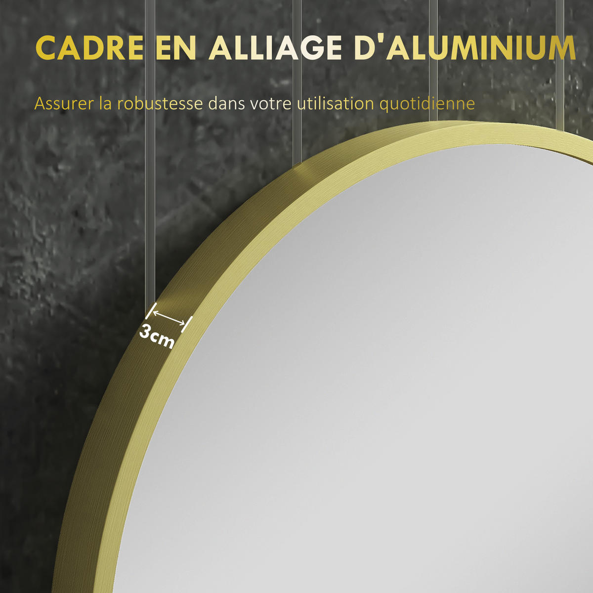 WANDSPIEGEL Goldfarben Oval 40/70 cm - Goldfarben, Metall (40/70/3cm) - PANGIVO
