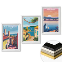 WANDBILDER 3er-Set - 40x60 cm Weißer Rahmen - Italienische Stadtlandschaften - Weiß, Kunststoff (40/60cm) - ArtPrintCave