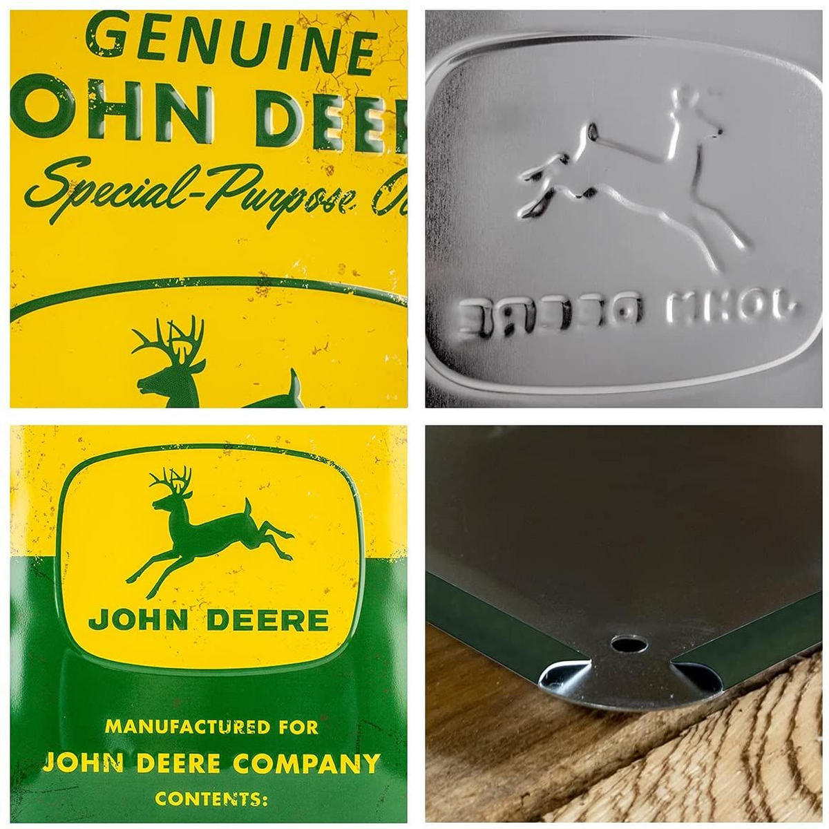 BLECHSCHILD 20/30 cm John Deere Special Purpose Oil - Multicolor, Metall (20/30/0.2cm) - Nostalgic-Art