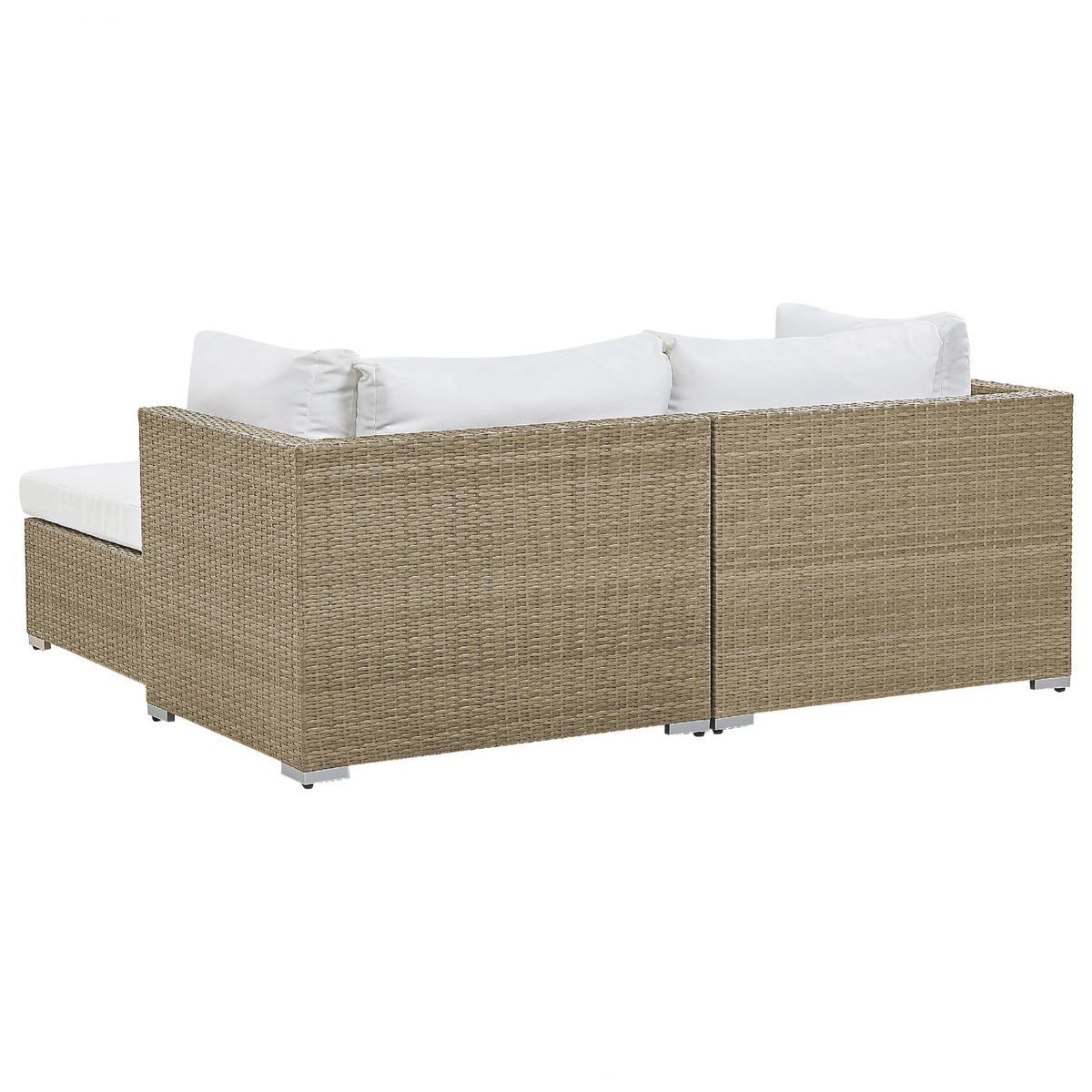 LOUNGE-SET 2-sitzer Rattan Hellbraun Noto - Braun, Kunststoff - Beliani