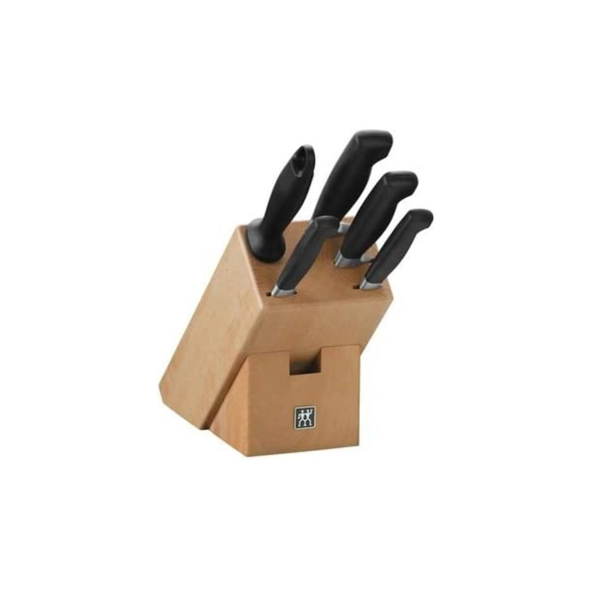 MESSERBLOCK Vier Sterne (6-tlg.) - Schwarz, Metall (25cm) - Zwilling
