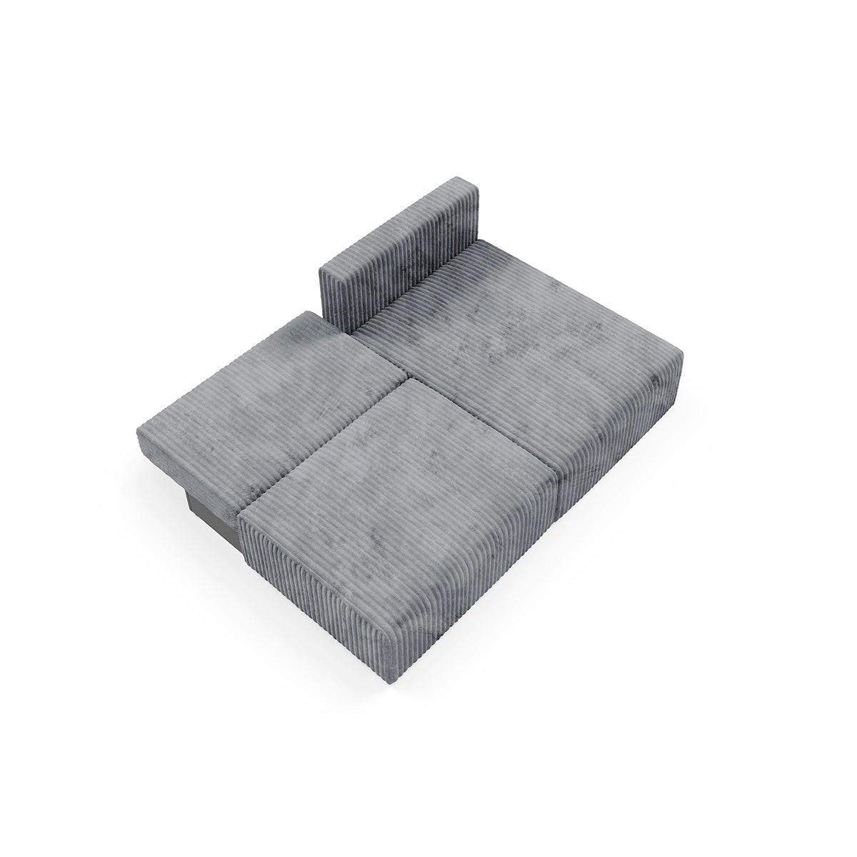 ECKSOFA Angela 3 Sitzplätze Dunkelgrau - Grau, Holz (210/149cm) - Petits-meubles