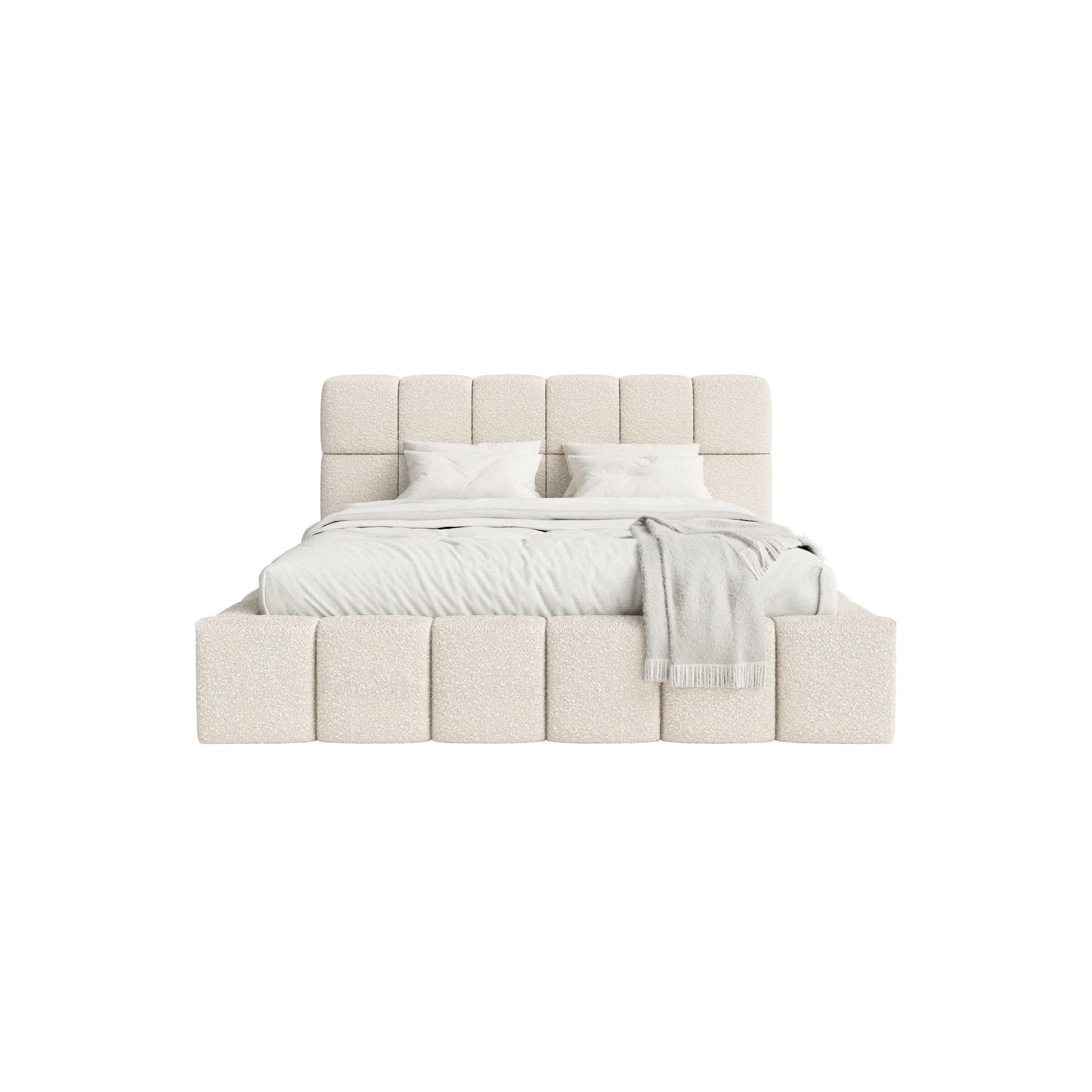 POLSTERBETT Lund 160x200 cm, Creme - Creme, Textil (160/200cm) - Fedve