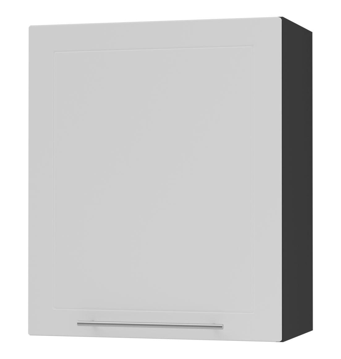 Feldmann-Wohnen Küchenhängeschrank Weiß, Schwarz 60x72x32.5 cm