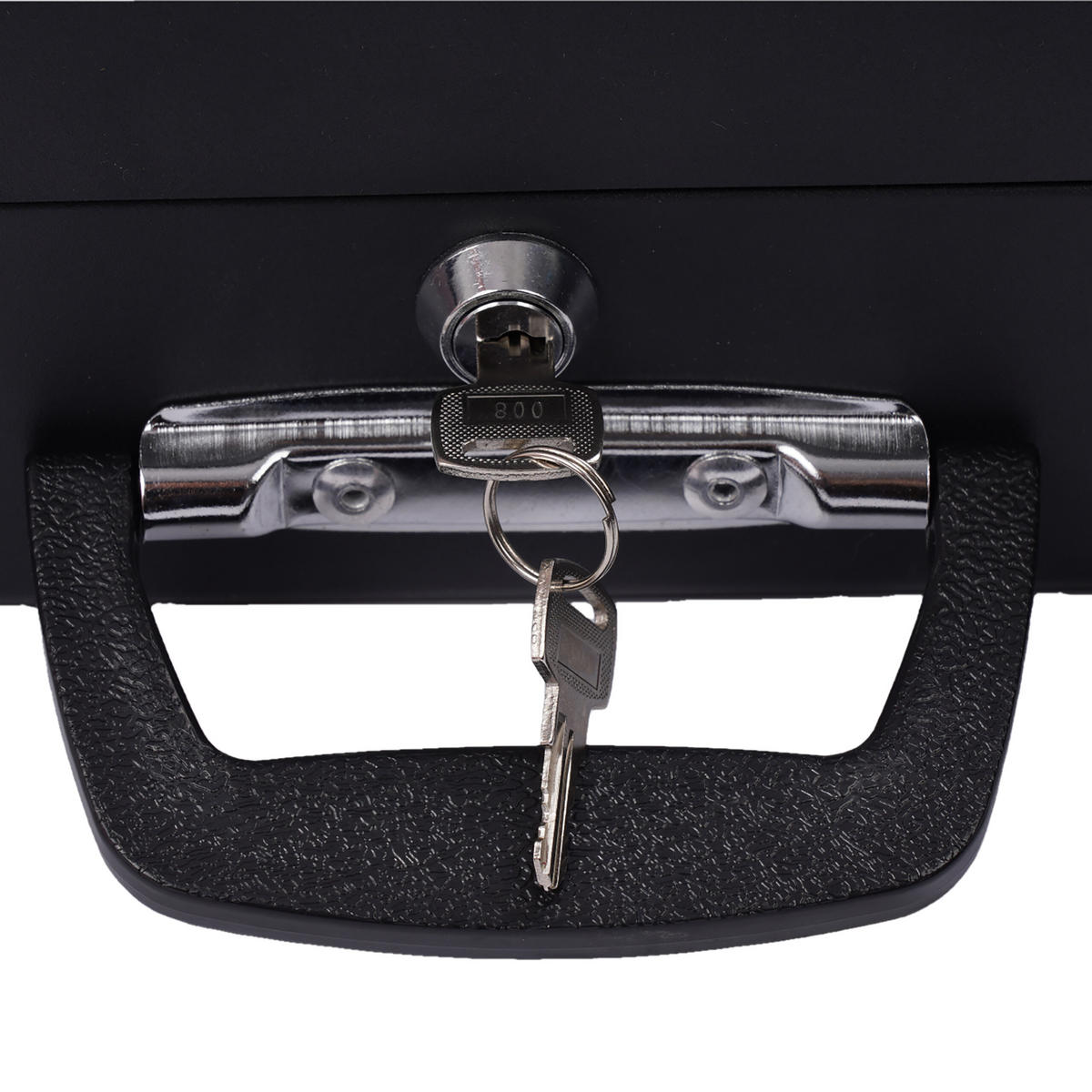 GELDKASSETTE - Schwarz, Kunststoff/Metall (37/10/28cm) - Relaxdays