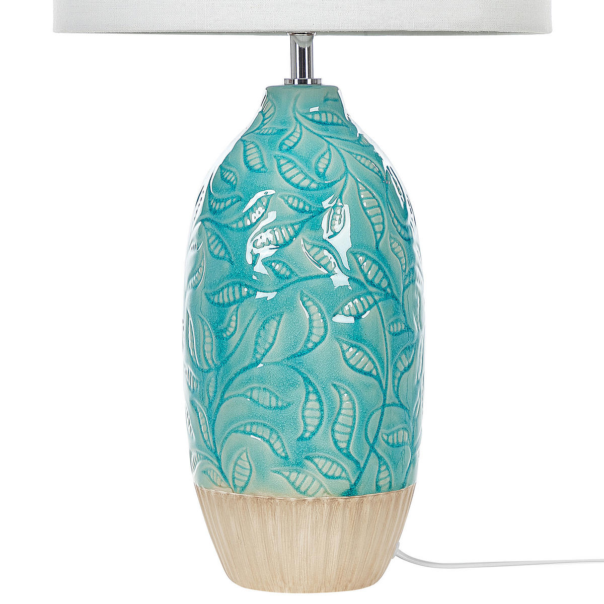 TISCHLAMPE Ataba 32/32/58 cm - Blau, Keramik (32/32/58cm) - Beliani