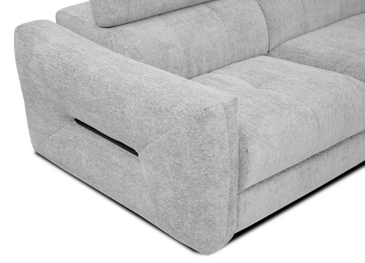 ECKSOFA CALVERA 5-Sitzer, hellgrau - Hellgrau, Holzwerkstoff/Textil (298/239cm) - Courtois Laville