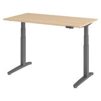 SCHREIBTISCH elektrisch XBHM 80/140/74 cm in Eichefarben/Graphitfarben - Eichefarben/Graphitfarben, Holzwerkstoff (80/140/74cm) - bümö