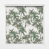 VNÚTORNÁ roleta - okenná roleta - roleta - 150x140 cm - Palmy - hnedá, plast (150/140/0.5cm) - TULUP