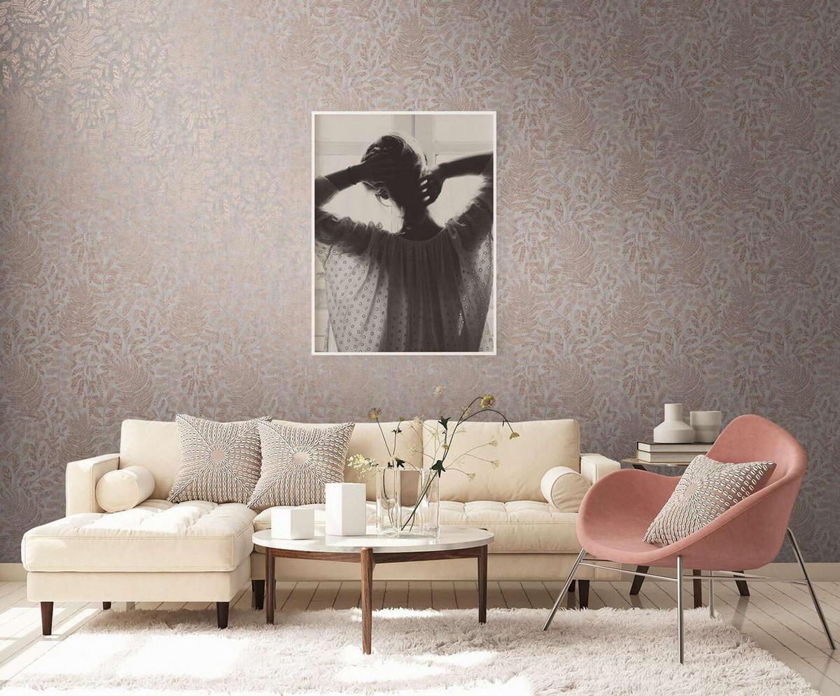 VLIESTAPETE Grau 53/1005 cm - Grau, Textil (53/1cm) - KUNSTLOFT