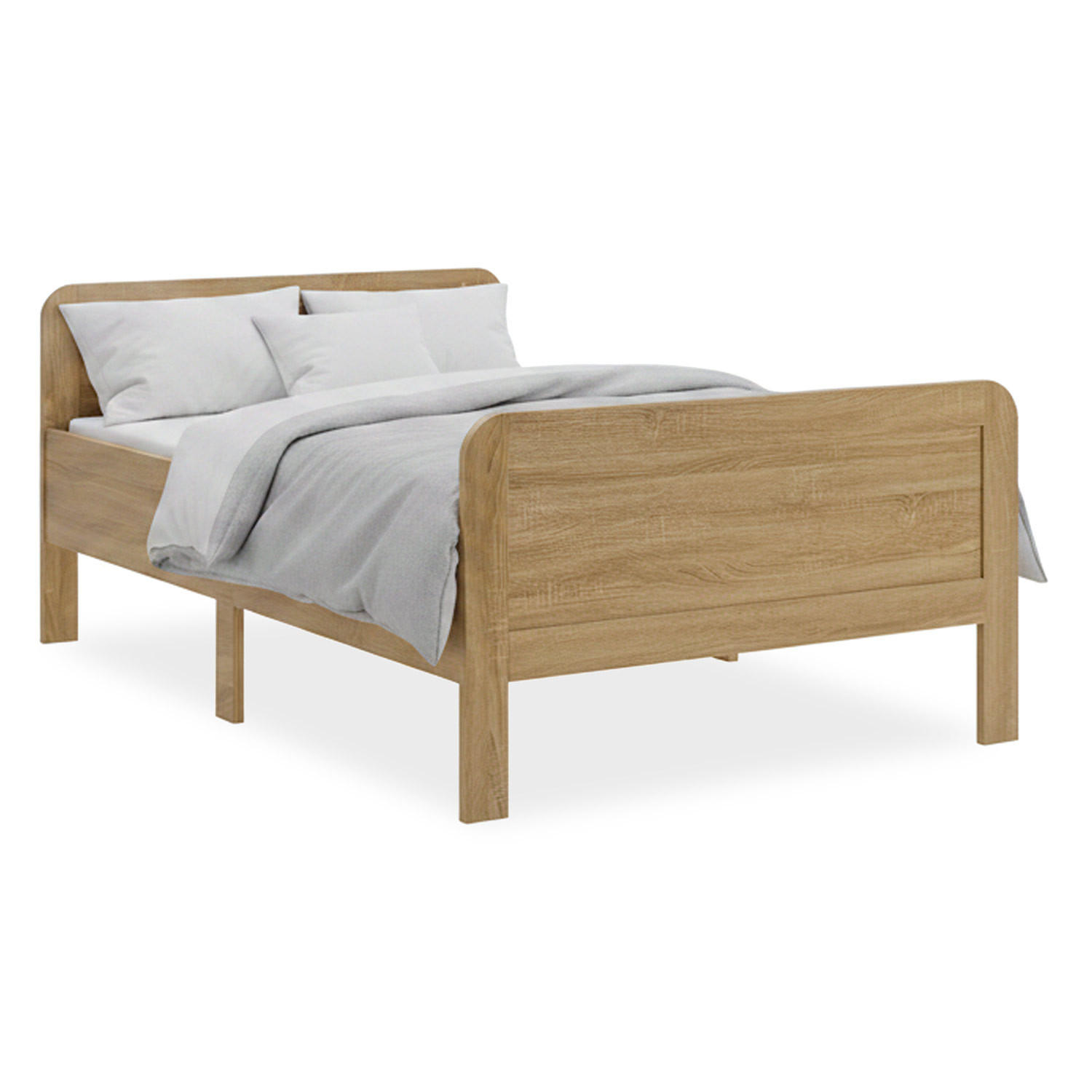 HOLZBETT Seniorenbett 120/200 Natur - Braun, Holz (120/200cm) - Homestyle4u